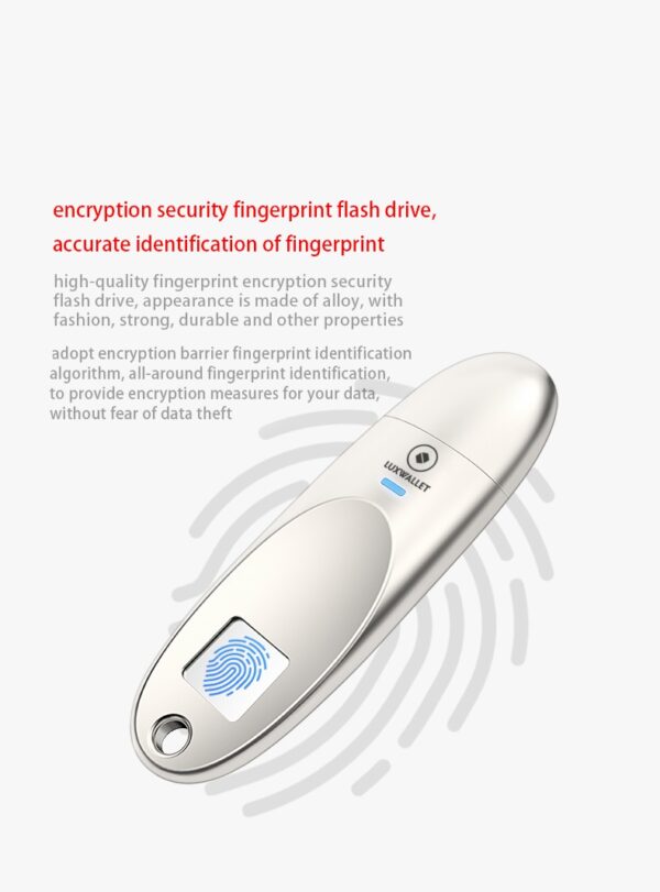LUXWALLET® Infinity Series - Vingerafdruk 128GB USB 3.0 Stick Kluis AES256 Encryptie + Luxe Pouch - Afbeelding 14