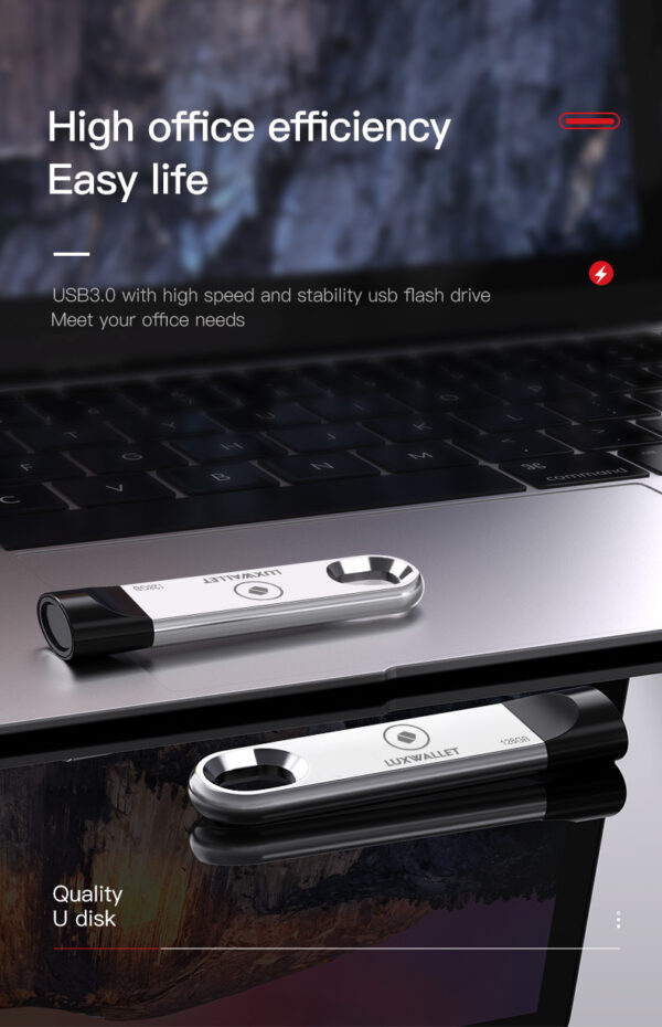 LUXWALLET® XPRO USB Stick - 128GB Stick - USB 3.0 - 80mbp/s Hoge Snelheid - Stootbestendig Design - Zilver - Afbeelding 7