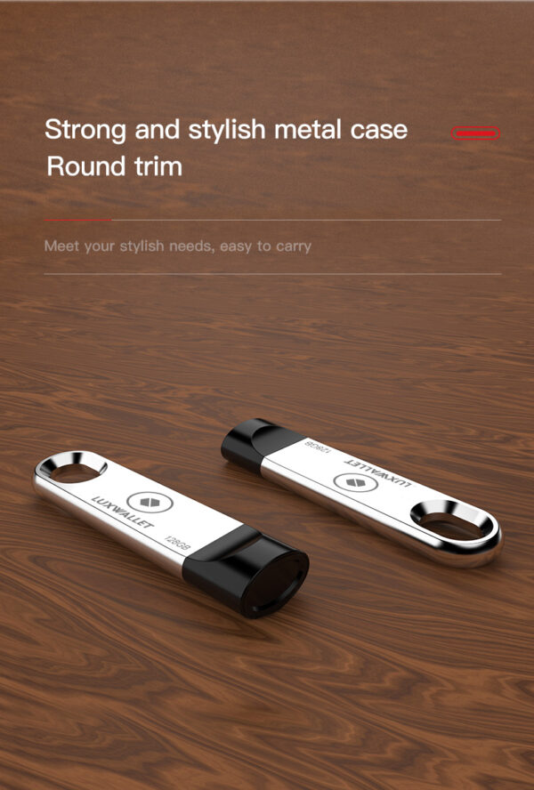 LUXWALLET® XPRO USB Stick - 128GB Stick - USB 3.0 - 80mbp/s Hoge Snelheid - Stootbestendig Design - Zilver - Afbeelding 9