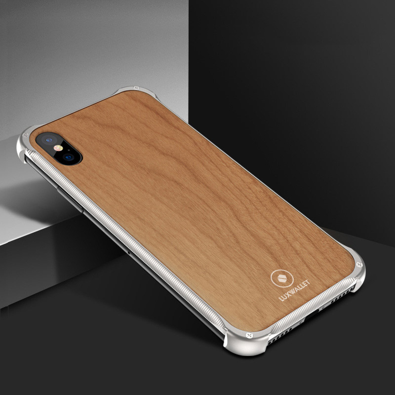 pianist Souvenir cijfer Houten Iphone-hoesjes- XS MAX Zilver + Kersenhout | LUXWALLET