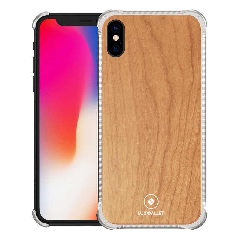 Houten XS MAX Zilver | LUXWALLET