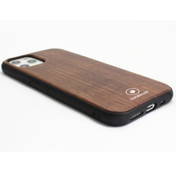 LUXWALLET - Walnut - iPhone 11 PRO Houten Hoesje - Back Cover TPU Case met Echt Hout - Afbeelding 5