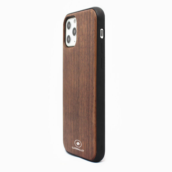 LUXWALLET - Walnut - iPhone 11 PRO Houten Hoesje - Back Cover TPU Case met Echt Hout - Afbeelding 4