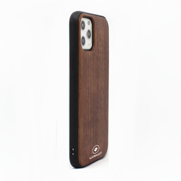 LUXWALLET - Walnut - iPhone 11 PRO Houten Hoesje - Back Cover TPU Case met Echt Hout - Afbeelding 3