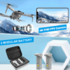 LUXWALLET Nocchi PRO 4D - 30 KM/h - 230 Gram- 5Ghz WiFI GPS Drone (500 meter)- 4K Foto - Live Video  Quadcopter - Wide Angle + 2 Accu + Opbergcase - Afbeelding 13