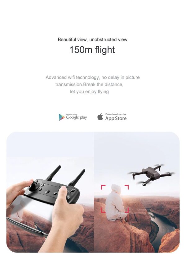 LUXWALLET® AeroFly² Dodge - Drone – 20km/h – 480P Mini Drone met Camera + Infrarood Obstakel Ontwijking - 150 Meter - IOS/Android - Afbeelding 18