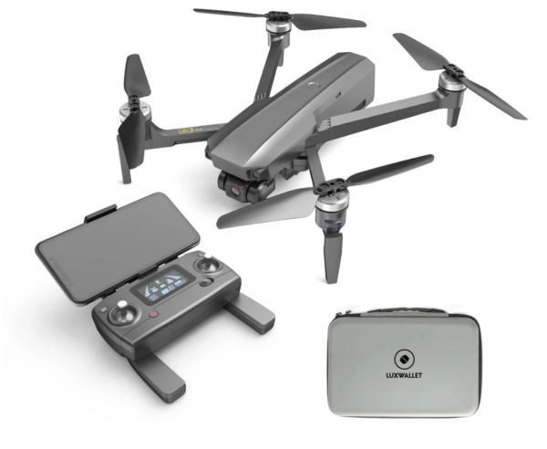 LUXWALLET Skyline5 – 40 km/h - 5Ghz Professionele Drone Met 3 Assige Gimbal – Mobiele App – Drone Met  Echte 4K Camera - Grijs - Afbeelding 2