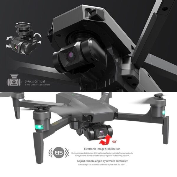LUXWALLET Skyline5 – 40 km/h - 5Ghz Professionele Drone Met 3 Assige Gimbal – Mobiele App – Drone Met  Echte 4K Camera - Grijs - Afbeelding 20