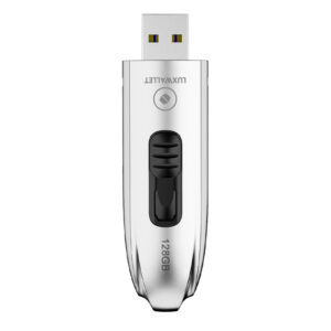 LUXWALLET PROX7 - Metalen USB 3.1 Stick - 256GB Opslag - Draagbare Opslag Flash Drive – Uitschuifbare Ontwerp - Zilver