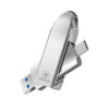 LUXWALLET PROX5 - Metalen USB 3.2 stick - 256GB Opslag - USB 3.2 - Draagbare Opslag Flash drive – Geheugen Stick + 360 ° rotatie - Zilver