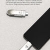 LUXWALLET PROX5 - Metalen USB 3.2 stick - 256GB Opslag - USB 3.2 - Draagbare Opslag Flash drive – Geheugen Stick + 360 ° rotatie - Zilver - Afbeelding 7