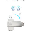 LUXWALLET PROX5 - Metalen USB 3.2 stick - 256GB Opslag - USB 3.2 - Draagbare Opslag Flash drive – Geheugen Stick + 360 ° rotatie - Zilver - Afbeelding 8