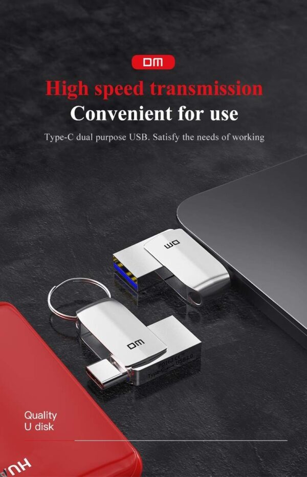 LUXWALLET PROX4 - Metalen USB 3.0 stick - 64GB Opslag - USB 3.0 - Draagbare Opslag Flash drive – Geheugen Stick + 360 ° rotatie - Zilver - Afbeelding 4