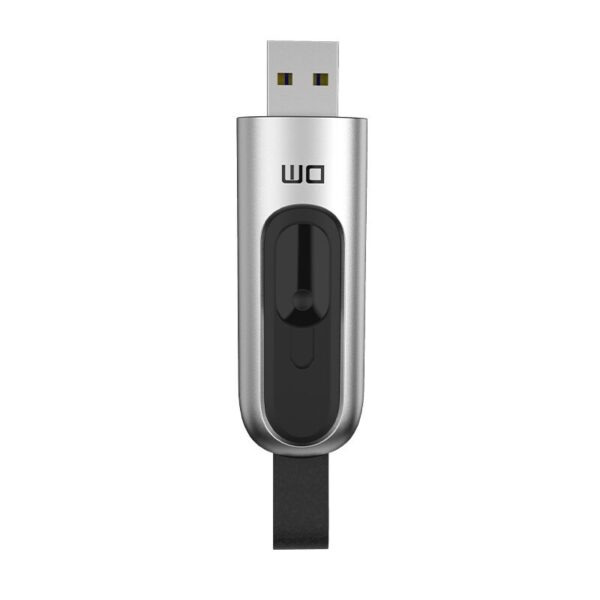 LUXWALLET PD1 Metalen USB3.1/3.0 Flash Drive – USB Stick - 64GB - Leessnelheid tot 100Mb/s – Push&Pull met Leren Staartriem- Zilver