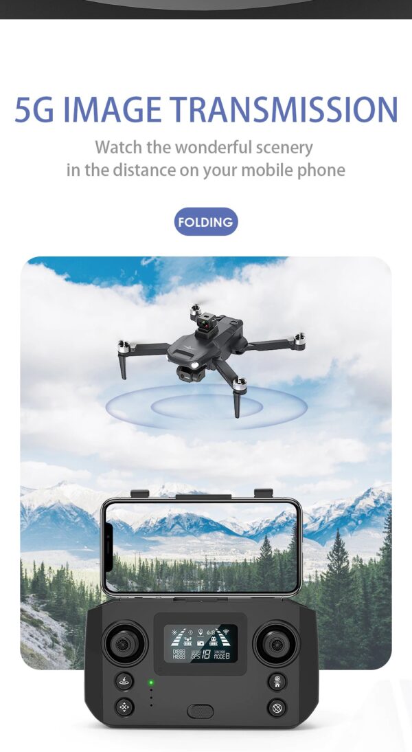LUXWALLET Libra X Dodge Drone GPS - Camera + Camera 3-Assige Gimbal & Obstakelvermijding – 1.2KM Bereik & 2x 30min Accu - Afbeelding 17