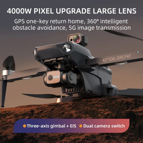 LUXWALLET Libra X Dodge Drone GPS - Camera + Camera 3-Assige Gimbal & Obstakelvermijding – 1.2KM Bereik & 2x 30min Accu - Afbeelding 12