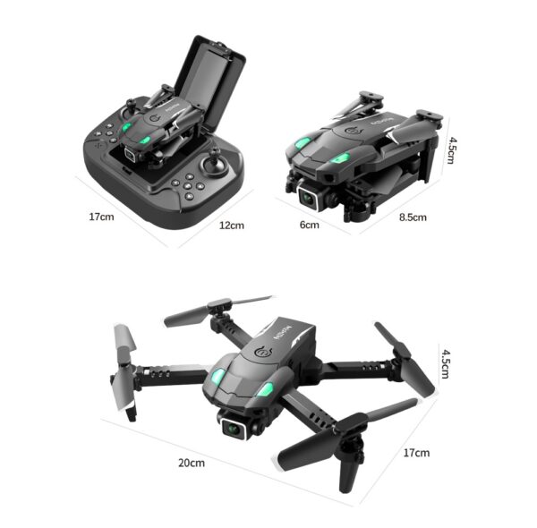 LUXWALLET AeroGlide Ultra - Drone Met Driezijdige Obstakel Ontwijking - Drone Met Twee Camera’s - 480P – Opvouwbaar - Richtingspunt Vluchtmodus – Zwart - Afbeelding 23