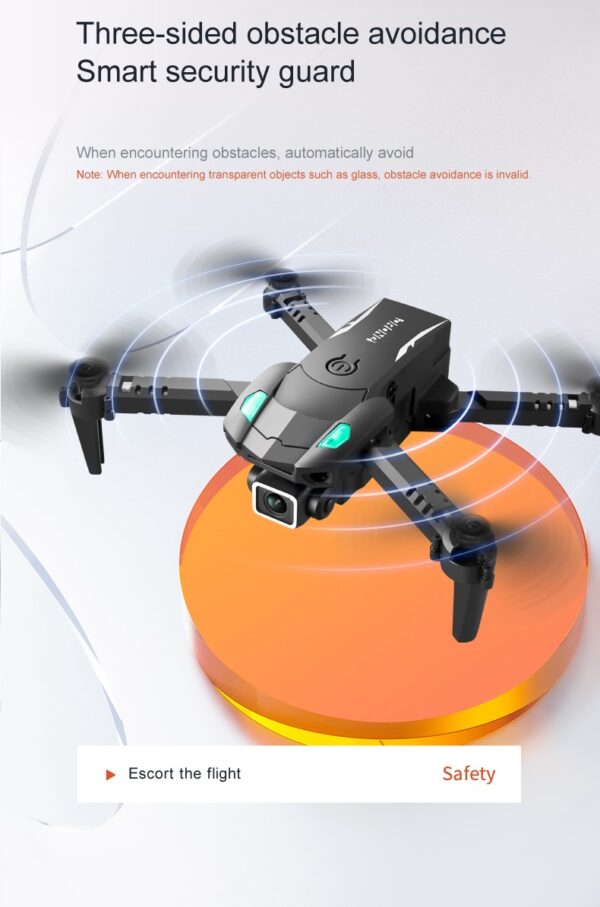 LUXWALLET AeroGlide Ultra - Drone Met Driezijdige Obstakel Ontwijking - Drone Met Twee Camera’s - 480P – Opvouwbaar - Richtingspunt Vluchtmodus – Zwart - Afbeelding 5