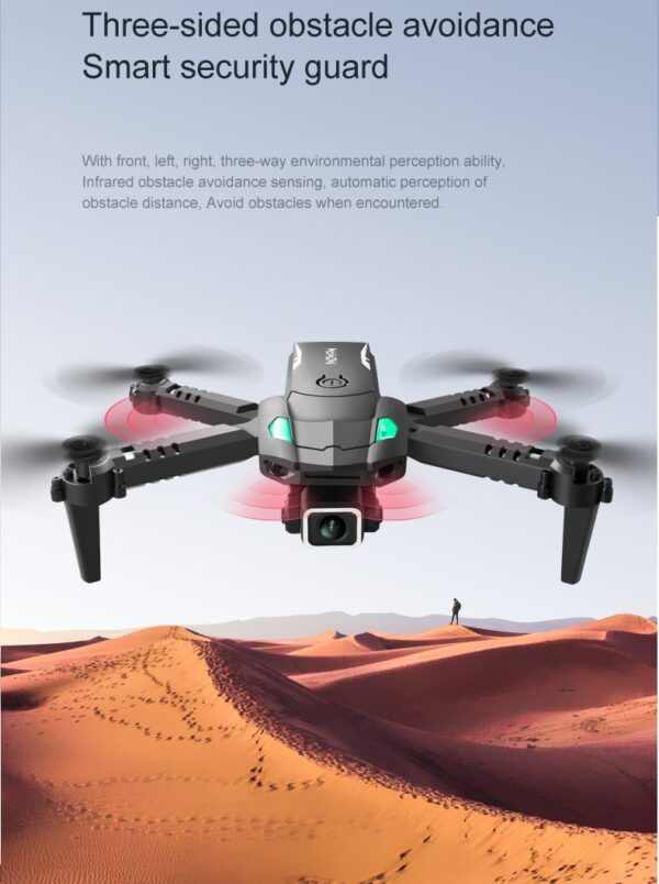 LUXWALLET AeroGlide Ultra - Drone Met Driezijdige Obstakel Ontwijking - Drone Met Twee Camera’s - 480P – Opvouwbaar - Richtingspunt Vluchtmodus – Zwart - Afbeelding 6