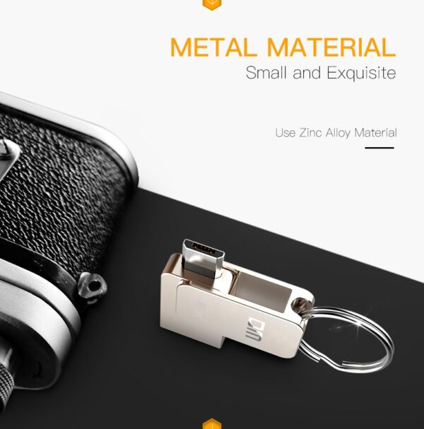 LUXWALLET PD20 Mini USB Stick USB 2.0/ Micro USB - OTG - Flash Drive – Geheugen –360 Graden Rotatieontwerp – 128GB - Zilver - Afbeelding 8