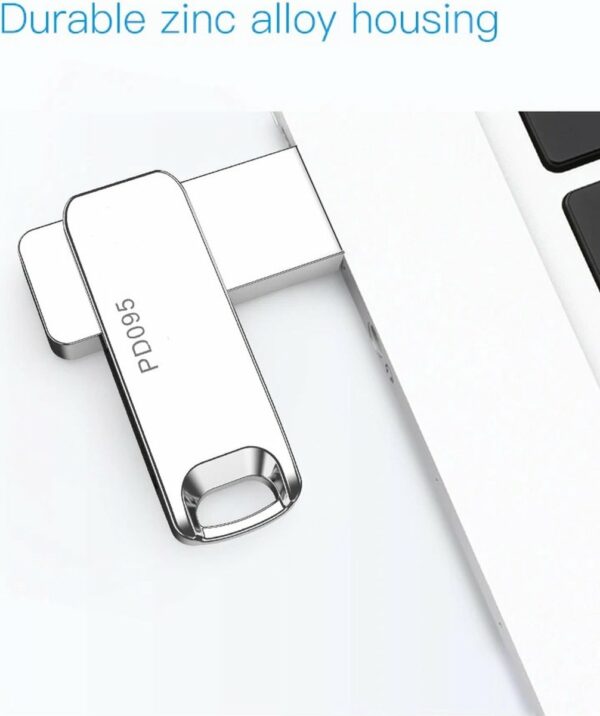 LUXWALLET PD6 Mini USB Stick 64GB USB 2.0 Flash Drive – Geheugen –360 Graden Roteerbaar- Zilver - Afbeelding 8