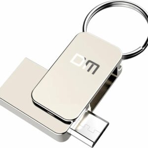 LUXWALLET PD20 Mini USB Stick USB 2.0/ Micro USB - OTG - Flash Drive – Geheugen –360 Graden Rotatieontwerp – 64GB - Zilver