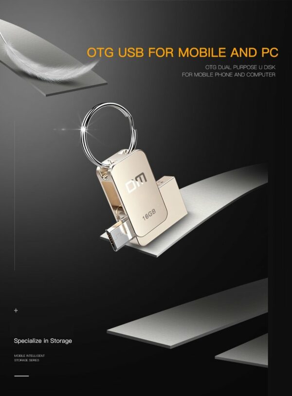 LUXWALLET PD20 Mini USB Stick USB 2.0/ Micro USB - OTG - Flash Drive – Geheugen –360 Graden Rotatieontwerp – 32GB - Zilver - Afbeelding 2