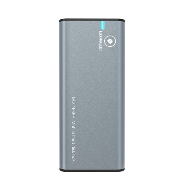 Luxwallet HD480 Externe Harde Schijf Behuizing - M.2 NGFF SSD Naar USB 3.1 Type-C Gen2 SATA3 Converter - 5Gbps - Ondersteunende Hard Drives 2242/2260/2280 - Grijs - Afbeelding 2