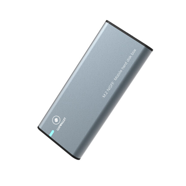 Luxwallet HD480 Externe Harde Schijf Behuizing - M.2 NGFF SSD Naar USB 3.1 Type-C Gen2 SATA3 Converter - 5Gbps - Ondersteunende Hard Drives 2242/2260/2280 - Grijs - Afbeelding 3