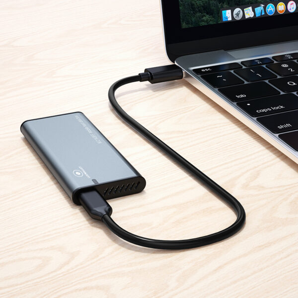 Luxwallet HD480 Externe Harde Schijf Behuizing - M.2 NGFF SSD Naar USB 3.1 Type-C Gen2 SATA3 Converter - 5Gbps - Ondersteunende Hard Drives 2242/2260/2280 - Grijs - Afbeelding 4