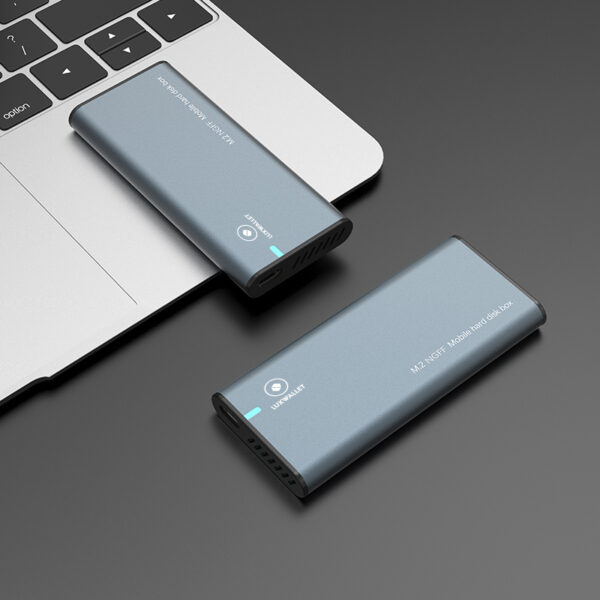 Luxwallet HD480 Externe Harde Schijf Behuizing - M.2 NGFF SSD Naar USB 3.1 Type-C Gen2 SATA3 Converter - 5Gbps - Ondersteunende Hard Drives 2242/2260/2280 - Grijs - Afbeelding 5