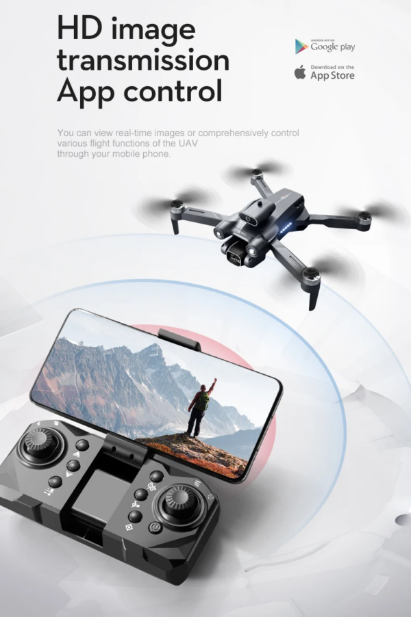 LUXWALLET Libra Light Ethereal - Drone Met Driezijdige Obstakel Ontwijking - Drone Met Twee Camera’s - Opvouwbaar - 360° Vliegsysteem - Richtingspunt Vluchtmodus – 50x Zoom – Zwart - Afbeelding 11
