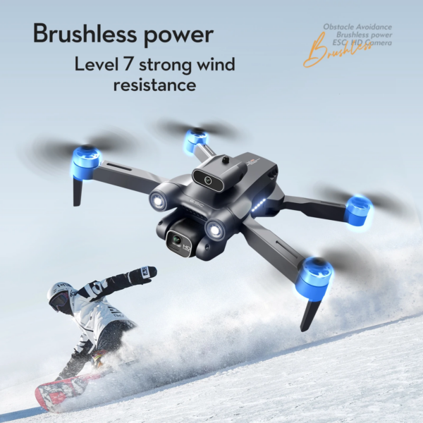 LUXWALLET Libra Light Ethereal - Drone Met Driezijdige Obstakel Ontwijking - Drone Met Twee Camera’s - Opvouwbaar - 360° Vliegsysteem - Richtingspunt Vluchtmodus – 50x Zoom – Zwart - Afbeelding 3