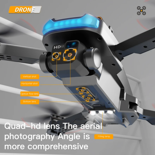 LUXWALLET AeroTech Celestial – 5 GHz Quadcopter Drone – Laser Obstacle Avoidance – Multiplunt Vluchtmodus – Return To Home - Zwart - Afbeelding 17