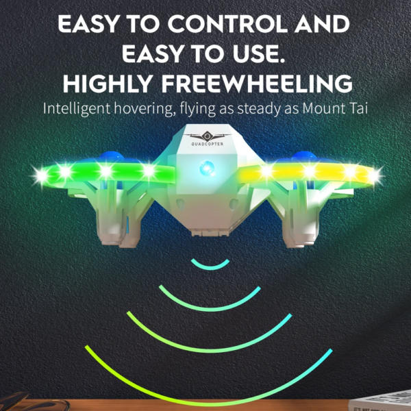 LUXWALLET SkySparky – Mini Beginners Drone – 2.4GHz Drone – Mini Quadcopter Drone – Met Verlichting – Voicecontrol – Wit - Afbeelding 9