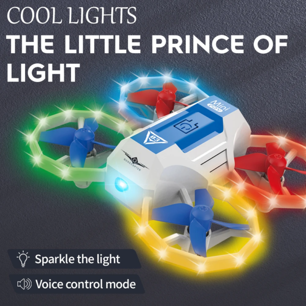 LUXWALLET SkySparky – Mini Beginners Drone – 2.4GHz Drone – Mini Quadcopter Drone – Met Verlichting – Voicecontrol – Wit - Afbeelding 13