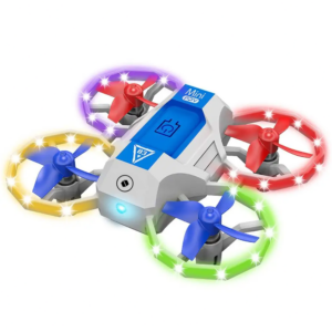 LUXWALLET SkySparky – Mini Beginners Drone – 2.4GHz Drone – Mini Quadcopter Drone – Met Verlichting – Voicecontrol – Wit