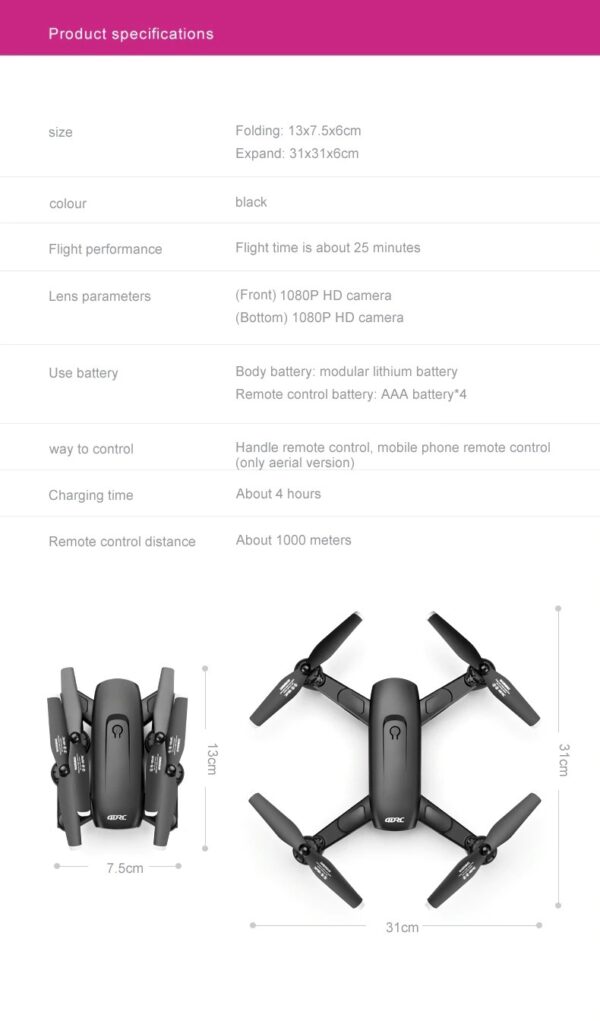 LUXWALLET SG Starter - 30Km/h Drone Met Sfeerverlichting - HD Camera - Geen vliegbewijs - FPV - Drone - Quadcopter - Beginner Drone - RC + 2x Accu - Afbeelding 15