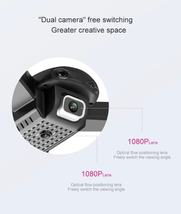 LUXWALLET SG Starter - 30Km/h Drone Met Sfeerverlichting - HD Camera - Geen vliegbewijs - FPV - Drone - Quadcopter - Beginner Drone - RC + 2x Accu - Afbeelding 5