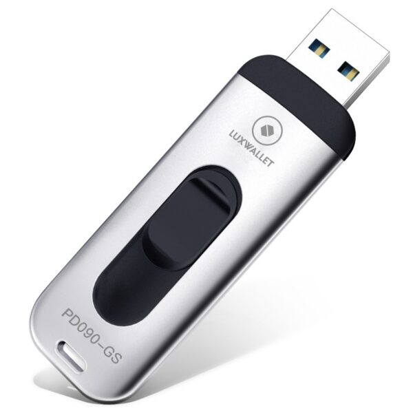 LUXWALLET PD9 USB 3.0 Flash Drive – Metalen USB Stick - 32GB High Speed Draagbare Geheugen Stick - Leessnelheid tot 150 MB / S –Zilver/Zwart