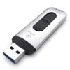 LUXWALLET PD9 USB 3.0 Flash Drive – Metalen USB Stick - 32GB High Speed Draagbare Geheugen Stick - Leessnelheid tot 150 MB / S –Zilver/Zwart - Afbeelding 2