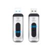 LUXWALLET PD9 USB 3.0 Flash Drive – Metalen USB Stick - 32GB High Speed Draagbare Geheugen Stick - Leessnelheid tot 150 MB / S –Zilver/Zwart - Afbeelding 3