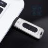 LUXWALLET PD9 USB 3.0 Flash Drive – Metalen USB Stick - 32GB High Speed Draagbare Geheugen Stick - Leessnelheid tot 150 MB / S –Zilver/Zwart - Afbeelding 4
