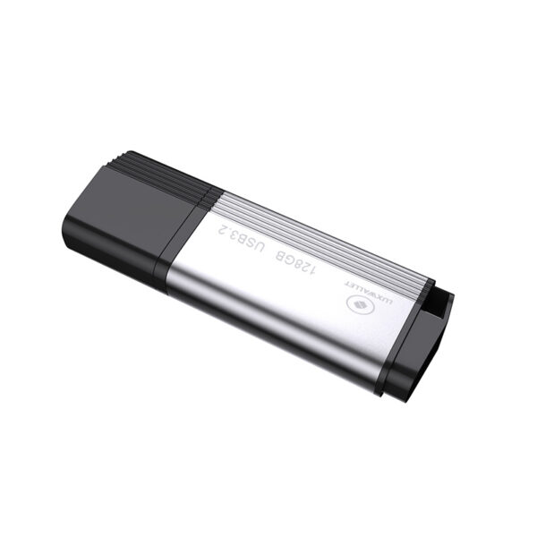 LUXWALLET SpeedByte – USB 3.2 Flashdrive – 128GB – OTG – USB-Stick – Stootbestendig Design – Leessnelheid tot 100 Mbps – Snelle Overdracht – Zwart/Zilver - Afbeelding 4