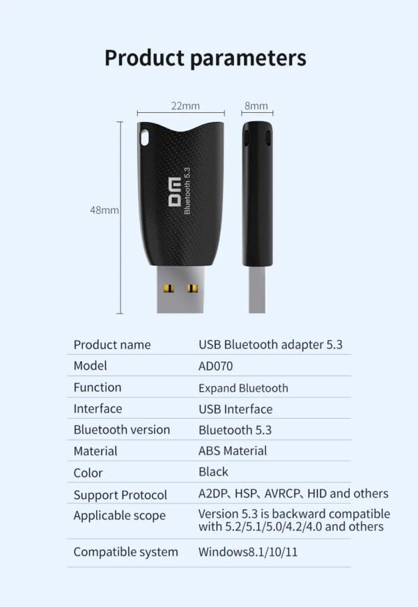 LUXWALLET BluetoothBoost - Bluetooth 5.3 - CSR Chip - USB 2.0 - 15-20m Afstand - 3Mbps - Zwart - Afbeelding 7