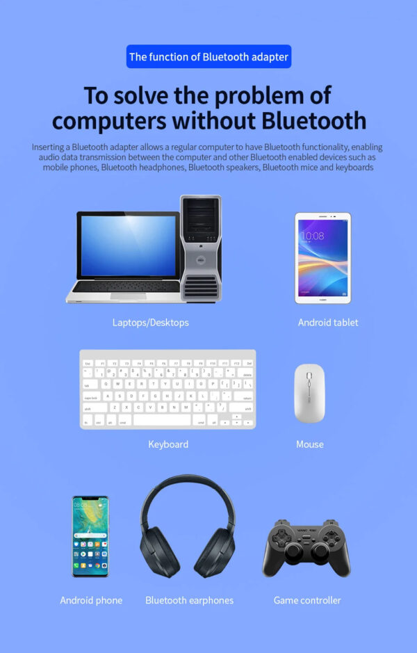 LUXWALLET BluetoothBoost - Bluetooth 5.3 - CSR Chip - USB 2.0 - 15-20m Afstand - 3Mbps - Zwart - Afbeelding 14