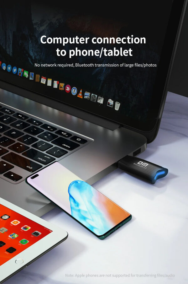 LUXWALLET BluetoothBoost - Bluetooth 5.3 - CSR Chip - USB 2.0 - 15-20m Afstand - 3Mbps - Zwart - Afbeelding 12
