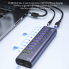 LUXWALLET SpeedLink Nexus - 13 Poorten - USB 3.0 - Hub - Oplaadpoort - Type C - Zilver - Afbeelding 15