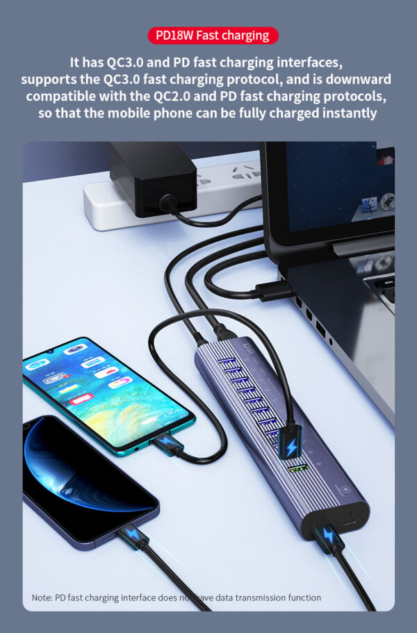 LUXWALLET SpeedLink Nexus - 13 Poorten - USB 3.0 - Hub - Oplaadpoort - Type C - Zilver - Afbeelding 17