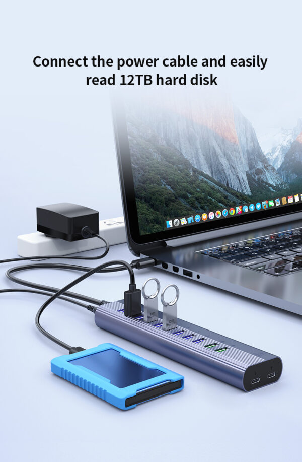 LUXWALLET SpeedLink Nexus - 13 Poorten - USB 3.0 - Hub - Oplaadpoort - Type C - Zilver - Afbeelding 12